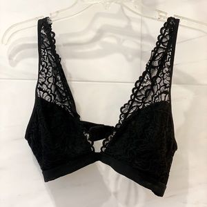 Black lace bralette
